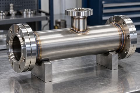 Illustrative welded vacuum assembly